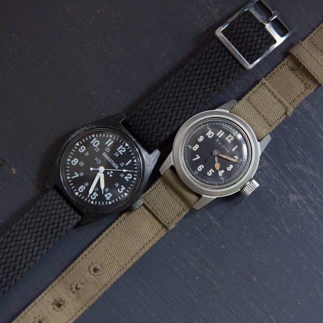 Deux montres, deux guerres.
L'une fût destinée à résister au sable, l'autre à l'humidité. L'une date de 1944, l'autre de 1992.
Elles sont toutes deux mécaniques, elles ont leurs bracelets d'époque.

Montres disponibles à la vente sur le site Web www.paulbouyssou.fr

#marathon #marathonh3 #bulova #montremilitaire #military #militarywatch #desertstorm #overlord #normandie #militaire #montre #vintage #watchporn #watchgeek #watchadict #watchnerd #watchfam #wristwatch